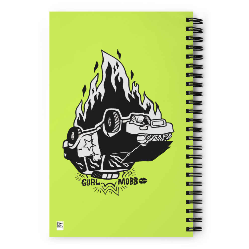 Girl Mobb "Cop Stomp / Burning Car" Notebook