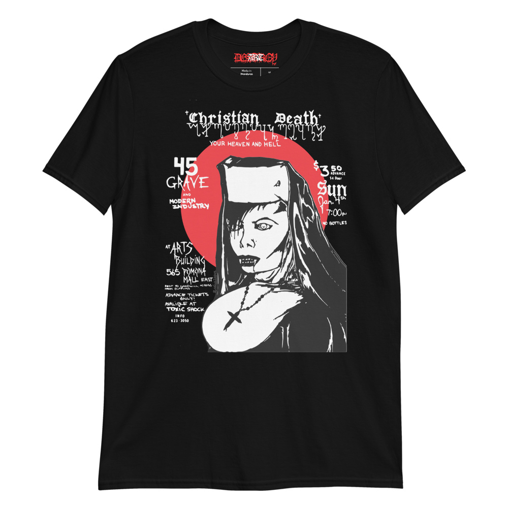 Christian Death "Rozz Nun" Alt T-shirt (1982)