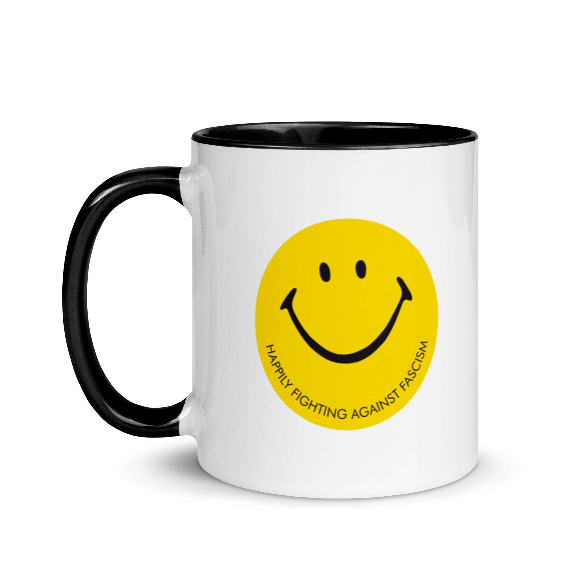 Stealworks "Happily Fighting Fascism" Mug