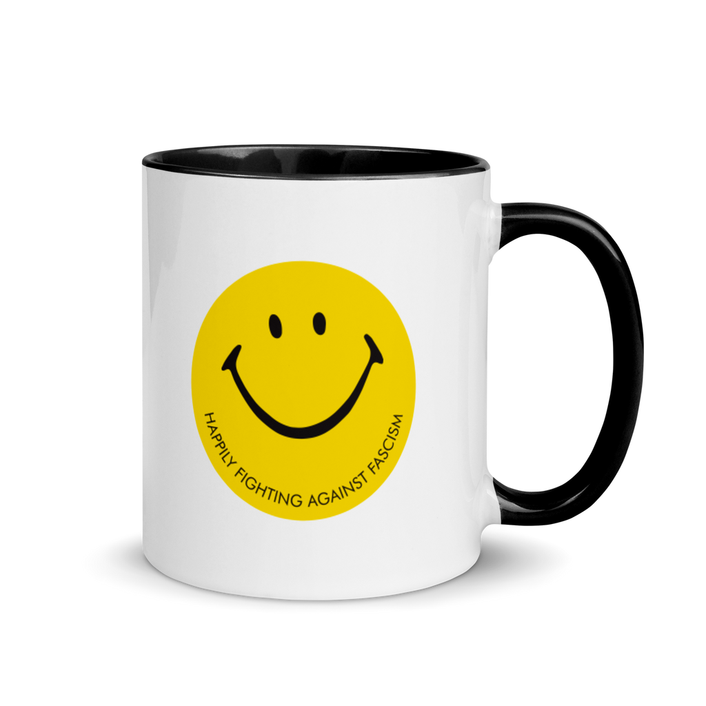 Stealworks "Happily Fighting Fascism" Mug