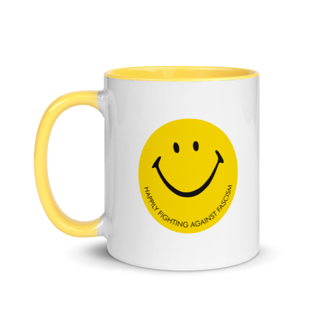 Stealworks "Happily Fighting Fascism" Mug