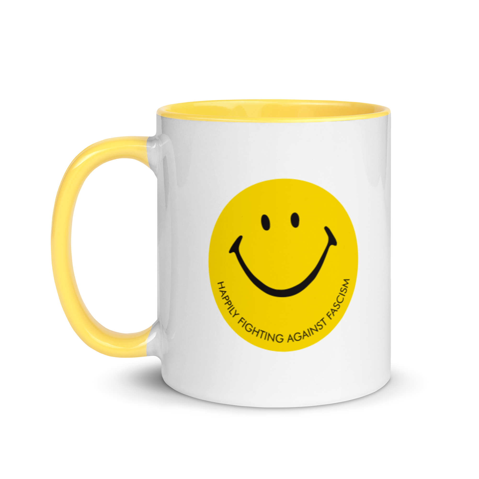 Stealworks "Happily Fighting Fascism" Mug