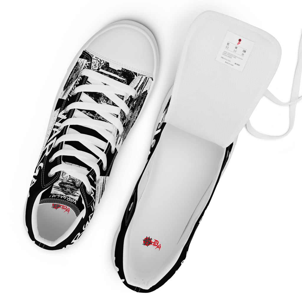 Winston Smith "Wargasm!" Women’s high top canvas shoes