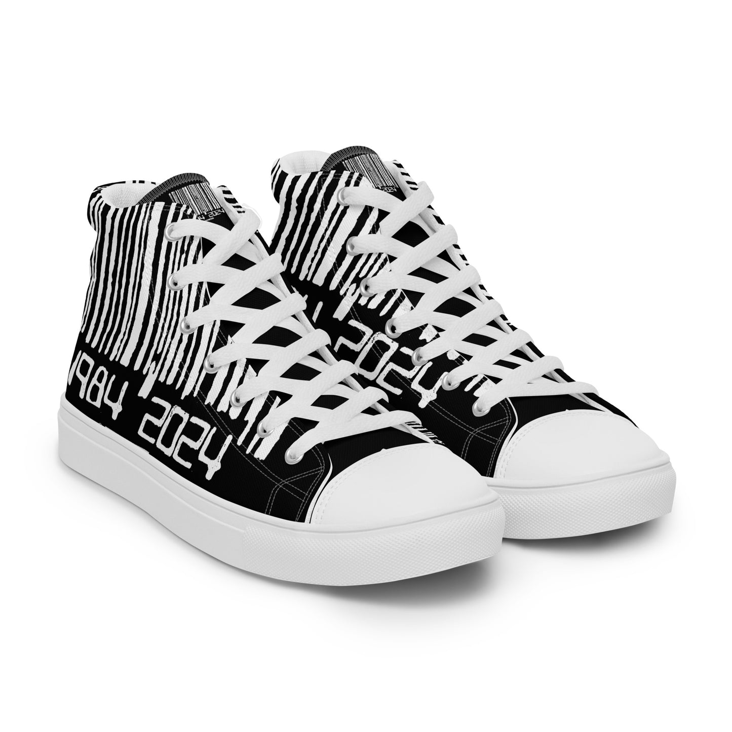 Winston Smith "1984 = 2024" Women’s high top canvas shoes